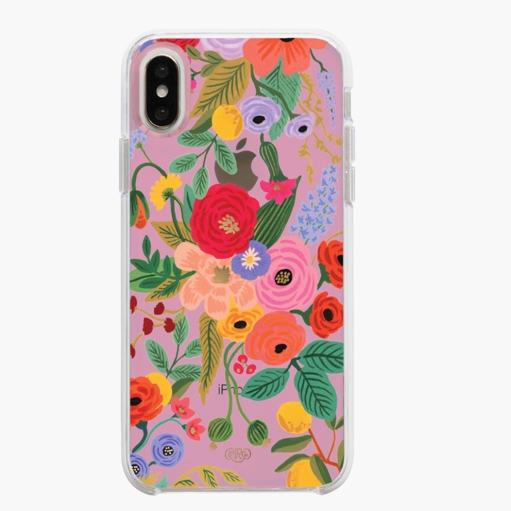 Rifle Paper Co. Clear Garden Party Blush XS Max iPhone Case NIB